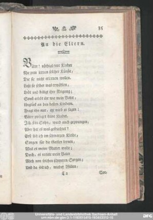 An die Eltern.