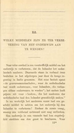 III. Welke middelen zijn er ter verbetering van het onderwijs aan te wenden?