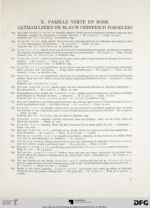 X. Famille Verte en Rose, geëmailleerd en blauw chineesch porselein (Nr. 829-981)