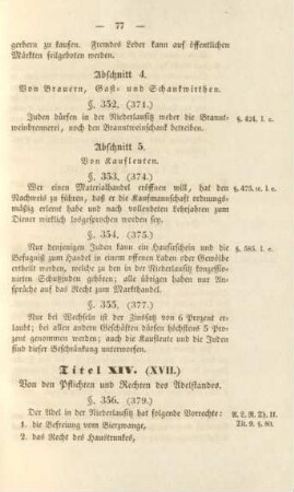 Titel XIV. Von den Pflichten und Rechten des Adelstandes.