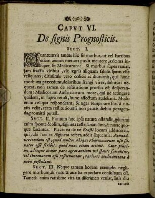 Caput VI. De signis Prognosticis.