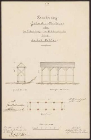 Öhler, Jakob, Gerber Bau eines Trockenschuppens