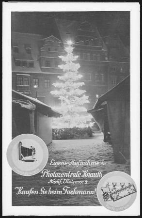 Meißen. Christbaum auf dem Markt, Photo-Knauth
