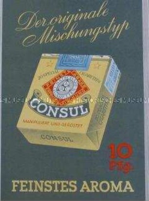 Werbezettel/Anschreiben an Geschäftsfreunde für "Batschari Consul"-Zigaretten