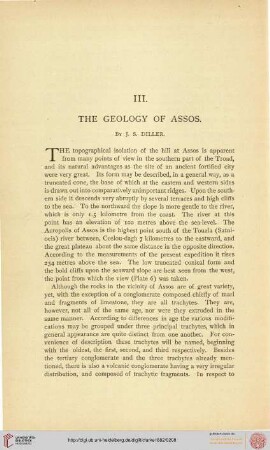 Appendix III. The Geology of Assos (Joseph S. Diller)
