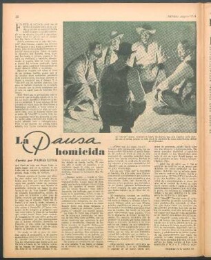 La pausa homicida : Cuento por Pablo Luna