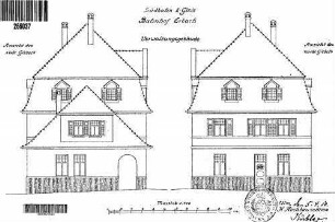 Erbach (Württ): Empfangsgebäude Giebelansichten