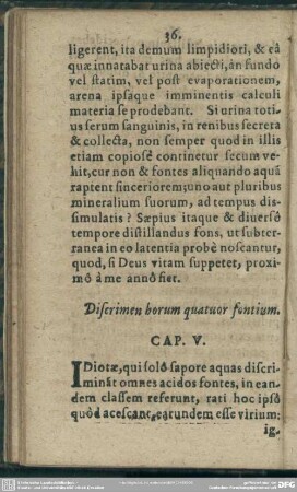 Discrimen horum quatuor fontium. Cap. V.