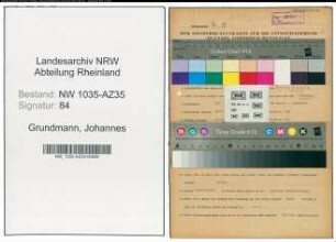 Entnazifizierung Johannes Grundmann , geb. 15.11.1911 (Kaufmaennischer Angestellter)