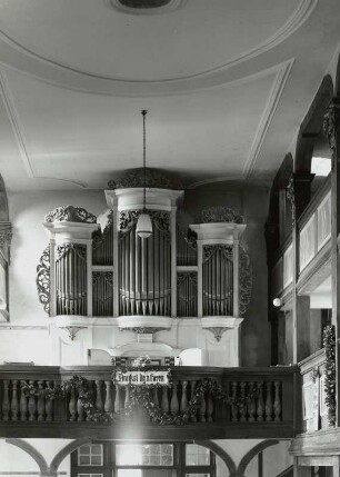 Zweimanualige Orgel II/20 op. 32, Reinhardtsgrimma : Silbermann, Gottfried: Zweimanualige Orgel II/20 op. 32 (1729-1731; G. Silbermann). Glashütte-Reinhardtsgrimma, Dorfkirche
