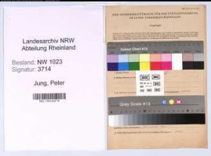 Entnazifizierung Peter Jung , geb. 11.07.1903 (Verw.Angest.)