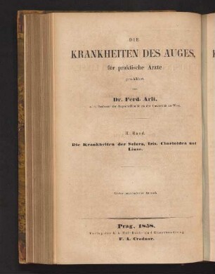 2: Die Krankheiten der Sclera, Iris, Chorioidea und Linse