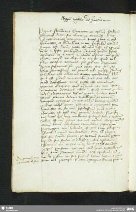63v-65r: Brief des Poggio Bracciolini an Guarino von Verona