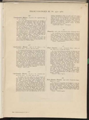 Erläuterungen zu Nr. 457 - 462: