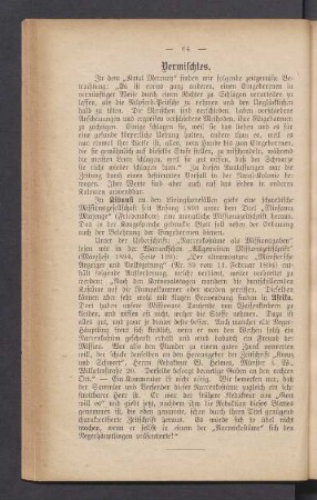 Vermischtes