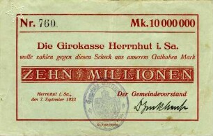 Zehn Millionen Mark