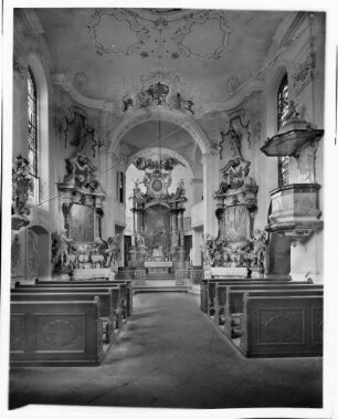 Mainau Schlosskirche Innenansicht Saalbau