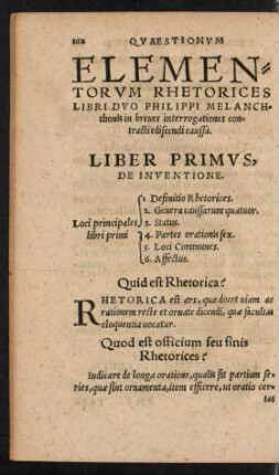 Liber Primus, De Inventione.