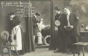 Es zogen drei Burschen - Der erste schlug den Schleier zurück [...]