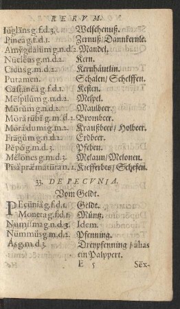 33. De Pecunia.