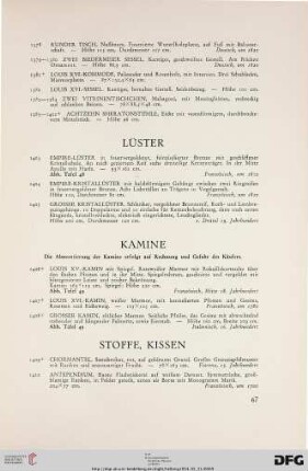 Stoffe, Kissen (Nr. 1409-1434)