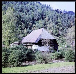 Niederwasser: altes Schwarzwaldhaus