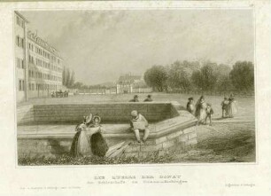 Die Quelle der Donau im Schloßhofe zu Donau-Eschingen