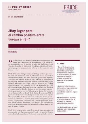 ¿Hay lugar para el cambio positivo entre Europa e Irán?