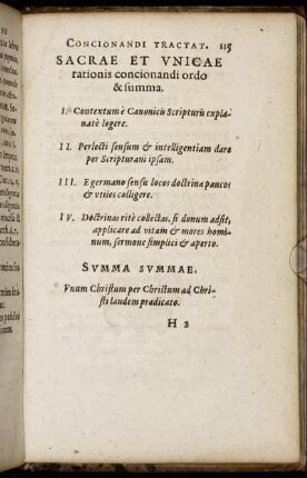 Concionandi Tractat. Sacrae Et Unicae rationis concionandi ordo & summa