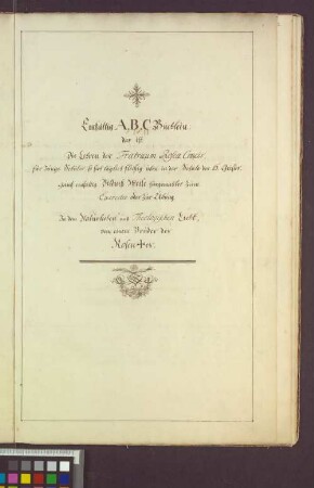 Einfältig ABC-Büchlein der Rosenkreuzer