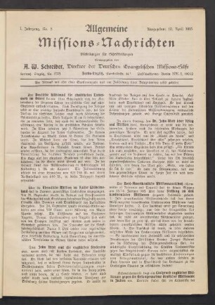 No. 3. 10. April 1915