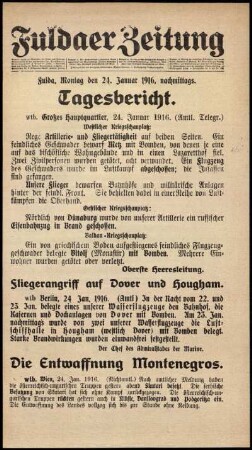 Ausgabe vom Montag, den 24. Januar 1916.