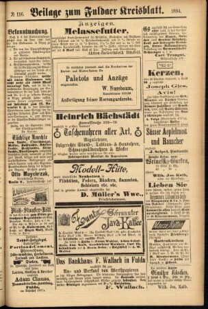 Zweite Ausgabe vom Samstag, den 29. September 1894.