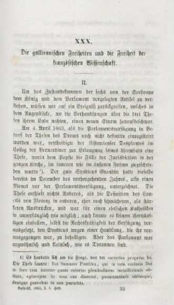 513-539 Die gallicanischen Freiheiten und die Freiheit der französischen Wissenschaft : II.