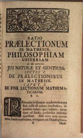Ratio Praelectionum Wolfianarum In Mathesin Et Philosophiam Universam Et Opvs Hugonis Grotii De Jure Belli Et Pacis