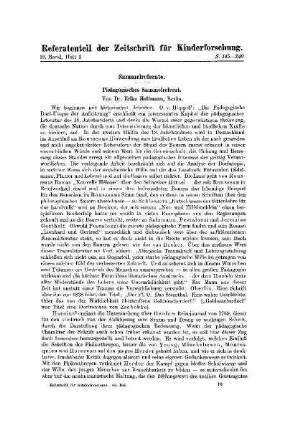 Pädagogisches Sammelreferat : [Sammelreferate]