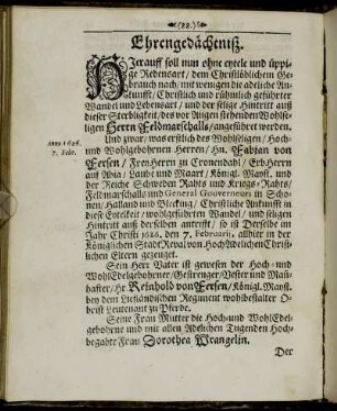 Ehrengedächtniß.