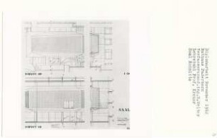 Rathaus Paderborn (Diplomarbeit bei Willy Kreuer): Detailschnitte Saal 1:50