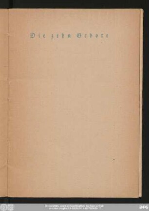 Die zehn Gebote