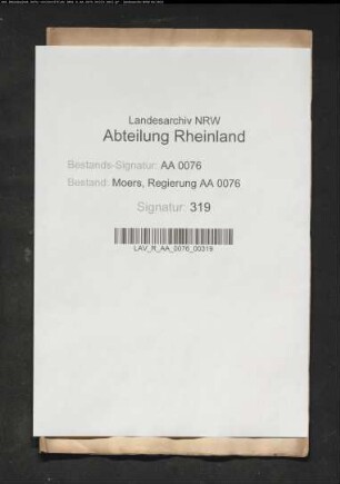 Armenrechnungen zu Baerl