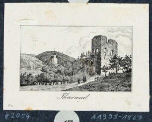 Tharandt, Ansicht der Burgruine und der Berg- und Stadtkirche