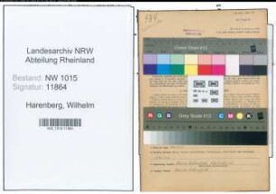 Entnazifizierung Wilhelm Harenberg , geb. 13.11.1902 (Reichsbahnsekretaer)