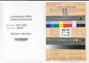 Entnazifizierung Hermann Bechem , geb. 16.11.1891 (Postbeamter)