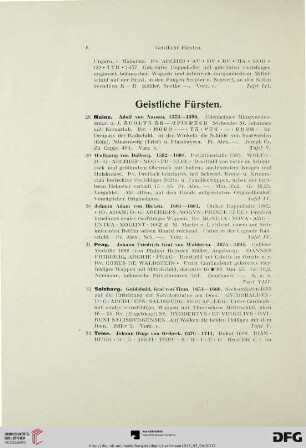 Geistliche Fürsten (Nr. 28-42)
