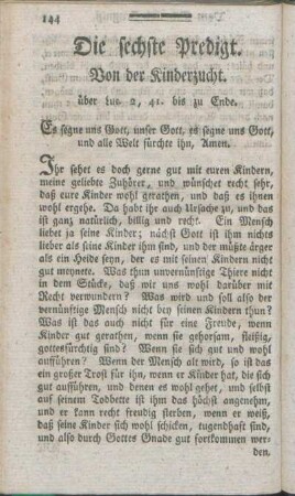 Von der Kinderzucht.