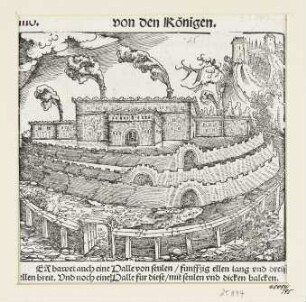 Haus des Salomo, aus: Martin Luther, "Biblia: Das ist: Die gantze heilige Schrifft: Deudsch", Wittenberg 1561, S. 190 recto
