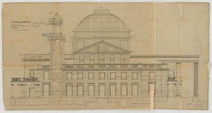 Thiersch, Friedrich von; Wiesbaden; Kurhaus - Nordfassade (Ansicht)