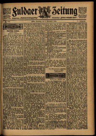 Zweite Ausgabe vom Samstag, den 05. November 1904.