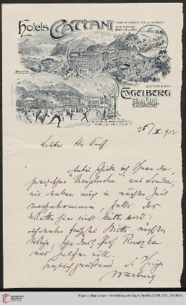 Brief von Aby Moritz Warburg an Franz Boll