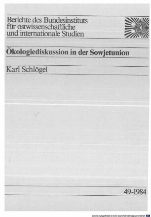 Ökologiediskussion in der Sowjetunion